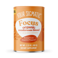 FOCUS Organic Mushroom Blend Mix with 5 Genius Adaptogens (6-Composite Cans)