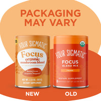 FOCUS Organic Mushroom Blend Mix with 5 Genius Adaptogens (6-Composite Cans)