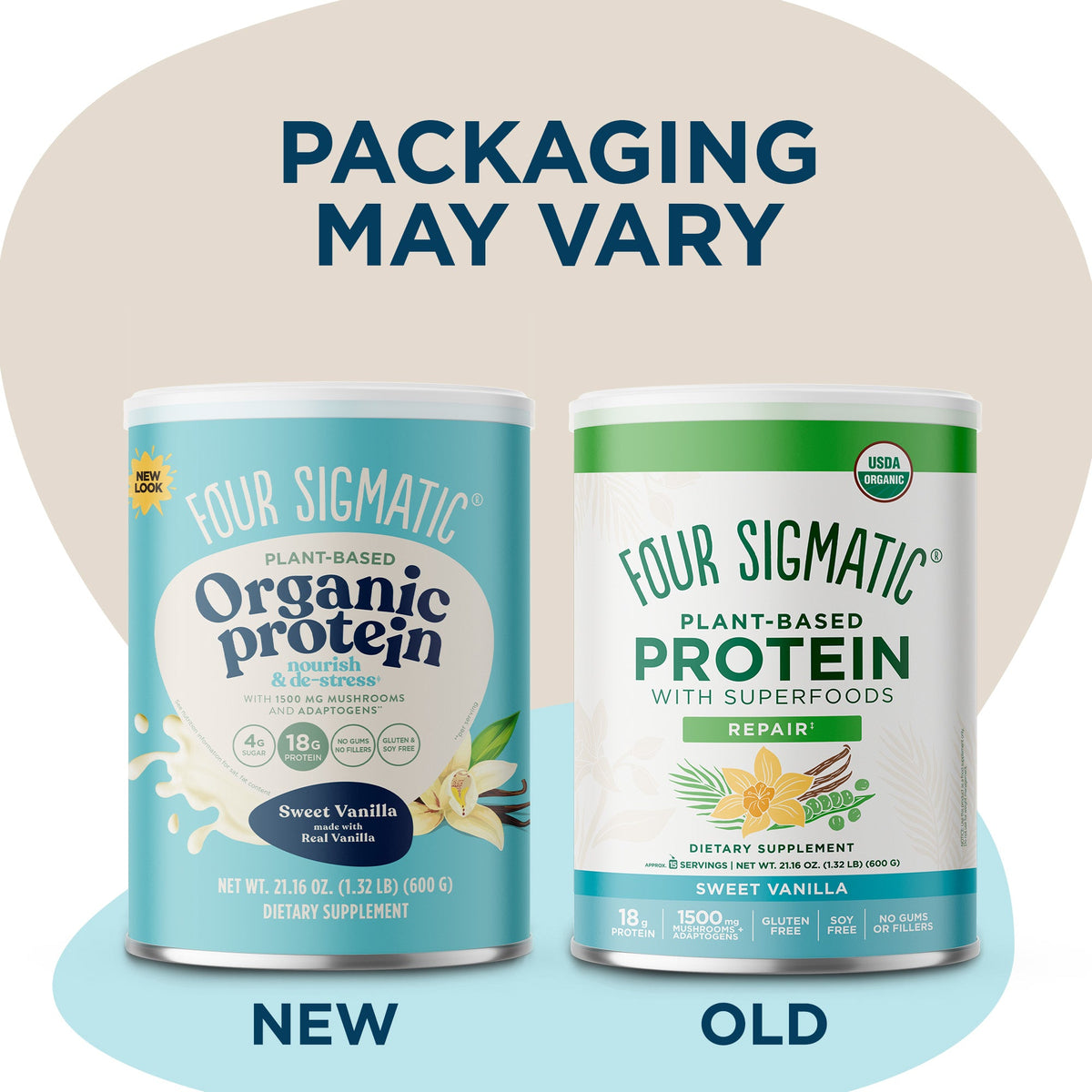 Plant-Based Protein with Superfoods Sweet Vanilla Canister