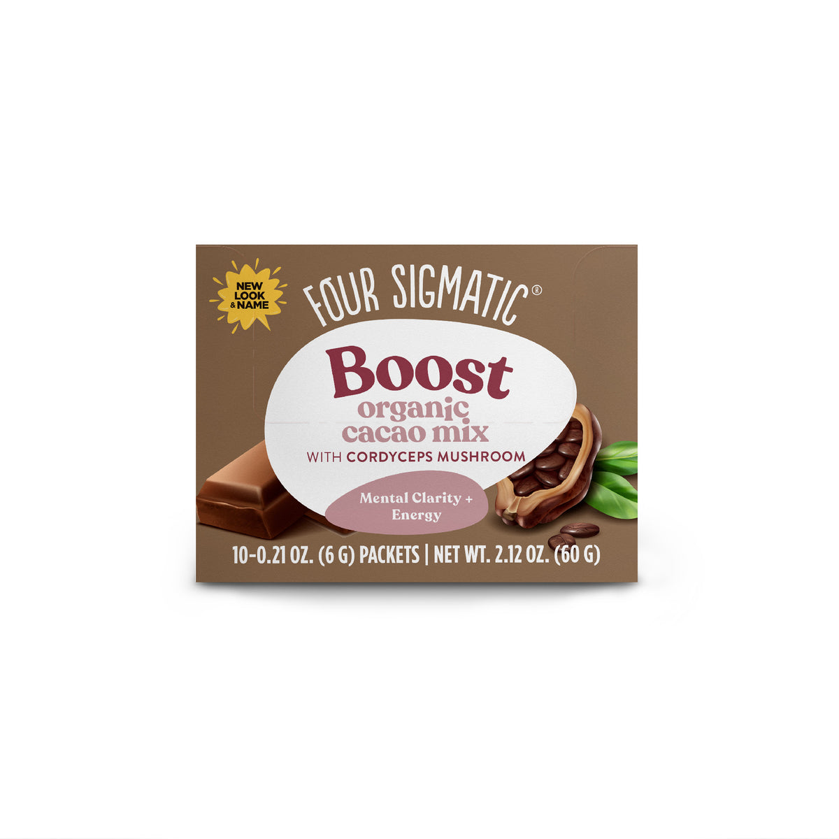 BOOST Organic Cacao Mix with Cordyceps Mushrooms (4-PACK)