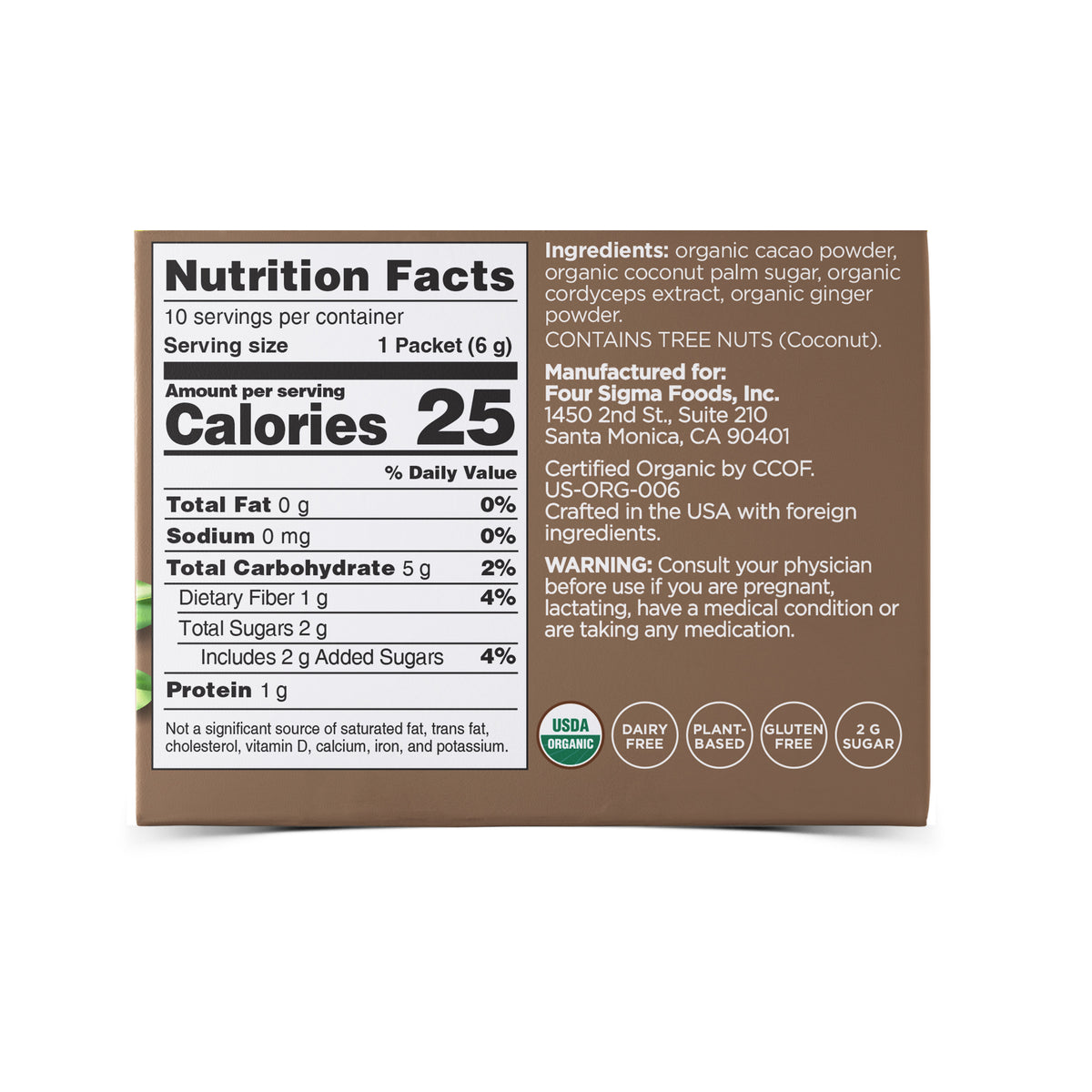 BOOST Organic Cacao Mix with Cordyceps Mushrooms (4-PACK)