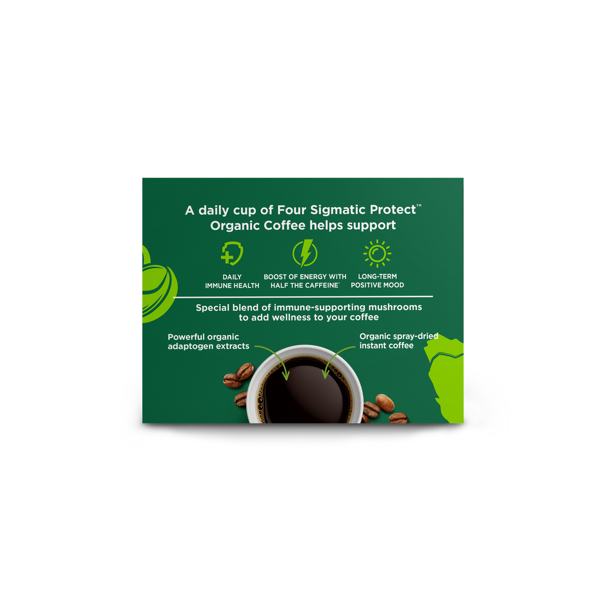 PROTECT Organic Instant Coffee Mix with Chaga & Cordyceps Mushrooms (4-pack)