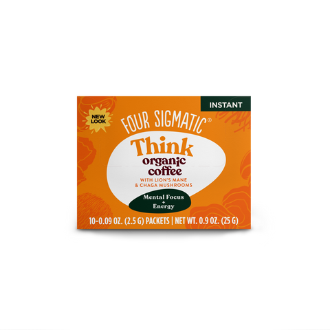 THINK Organic Instant Coffee Mix with Lion's Mane & Chaga Mushrooms (4-pack)