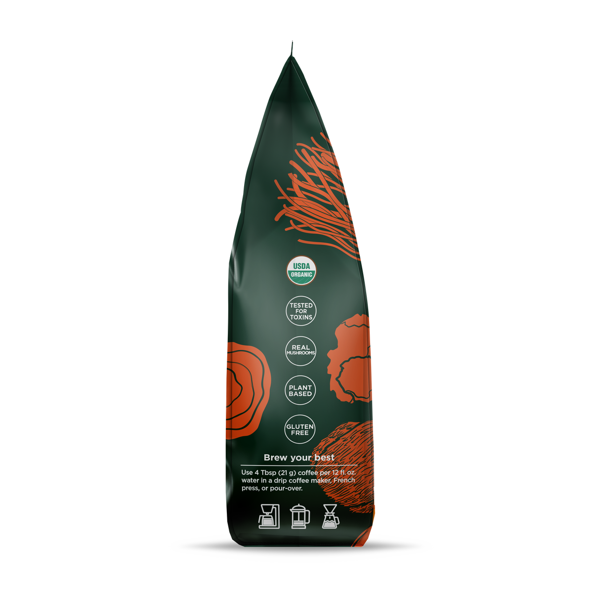 FOCUS Organic Ground Coffee with Lion's Mane & Chaga Mushrooms (8-PACK)