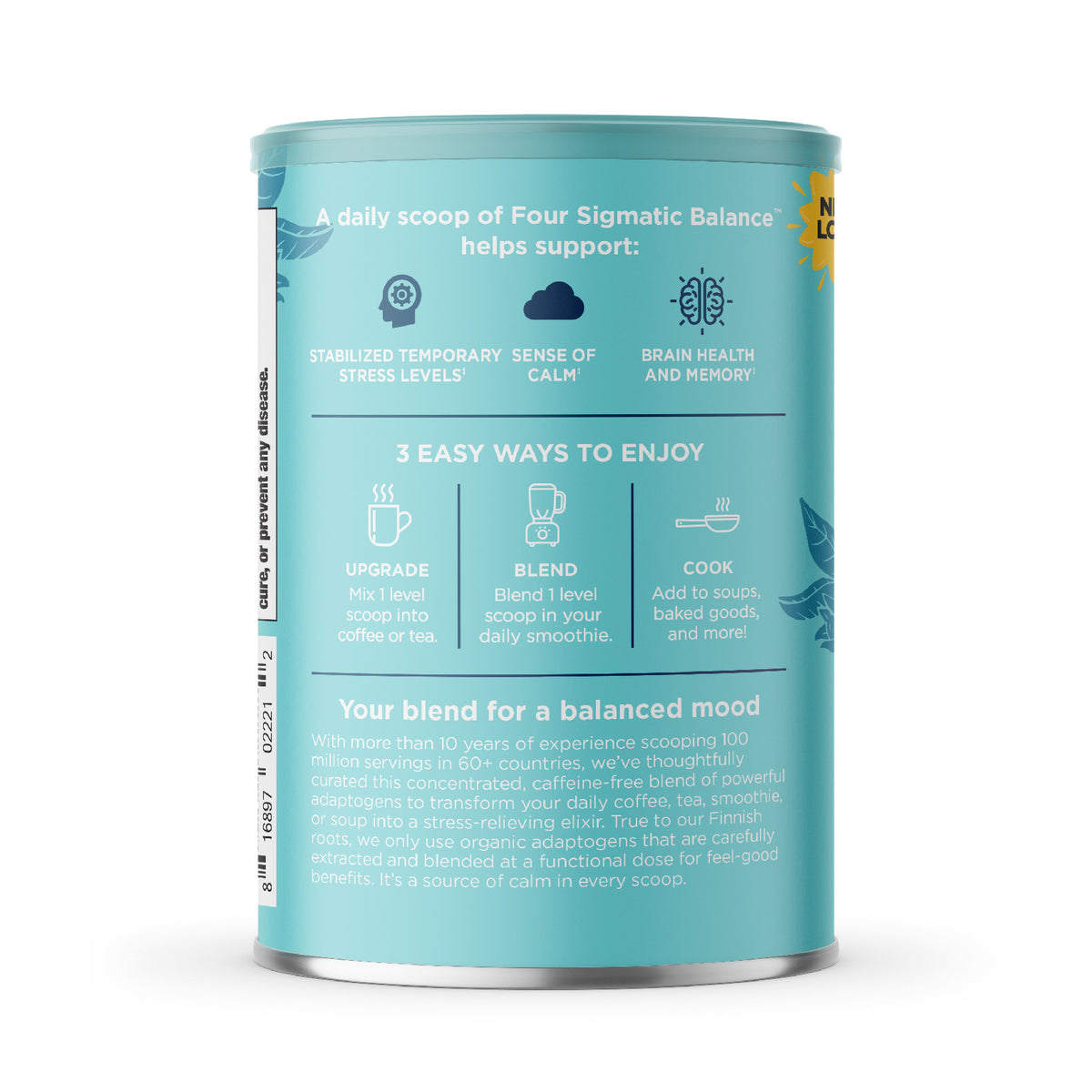 BALANCE Organic Mushroom Blend Mix with 8 Genius Adaptogens  (6- Recyclable Cans)