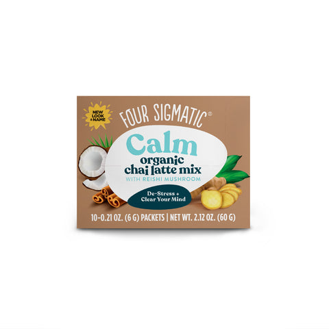CALM Organic Chai Latte Mix with Reishi Mushrooms (4-PACK)