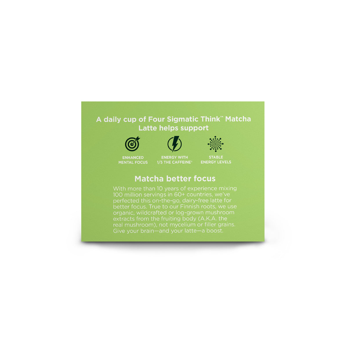 THINK Organic Matcha Latte Mix with Lion's Mane Mushrooms (4 PACK)