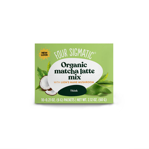 THINK Organic Matcha Latte Mix with Lion's Mane Mushrooms (4 PACK)
