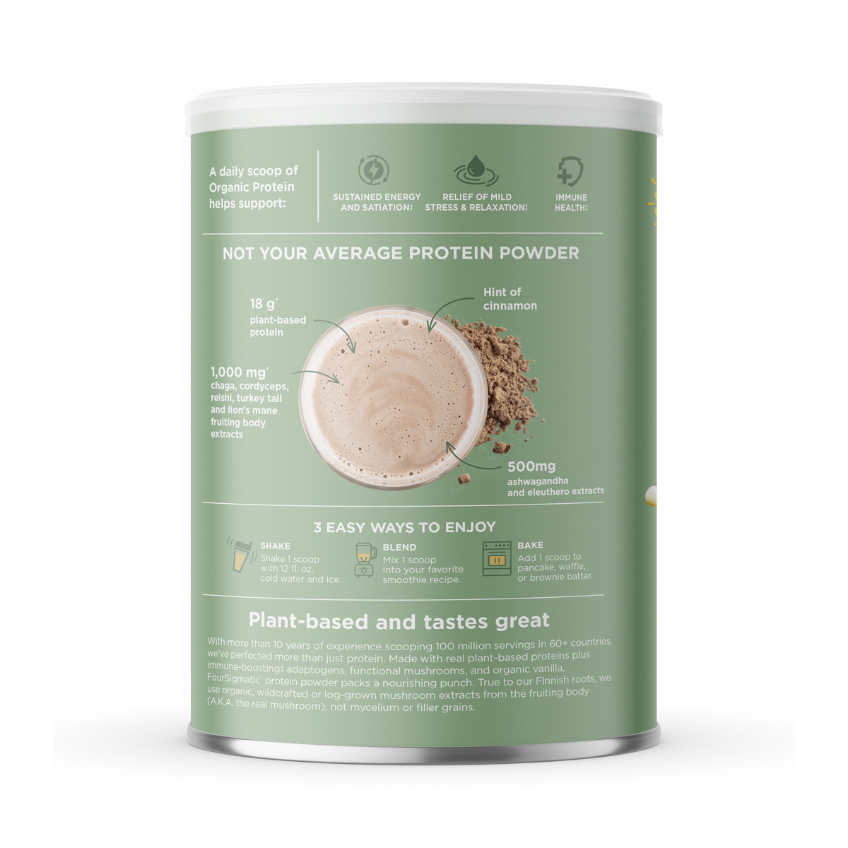 Plant-Based Protein with Superfoods Unflavored Canister
