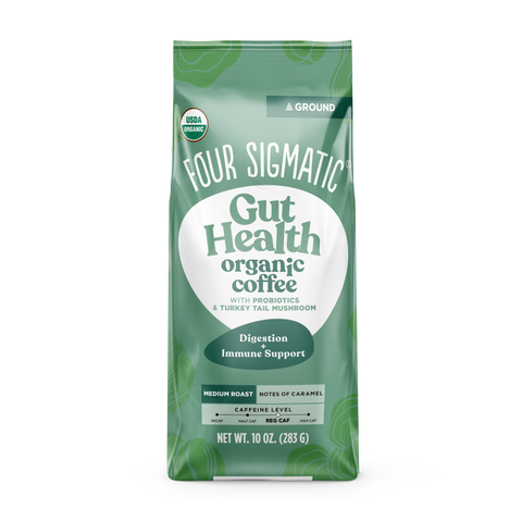 GUT HEALTH Organic Ground Coffee with Probiotics & Turkey Tail Mushrooms (8-PACK)