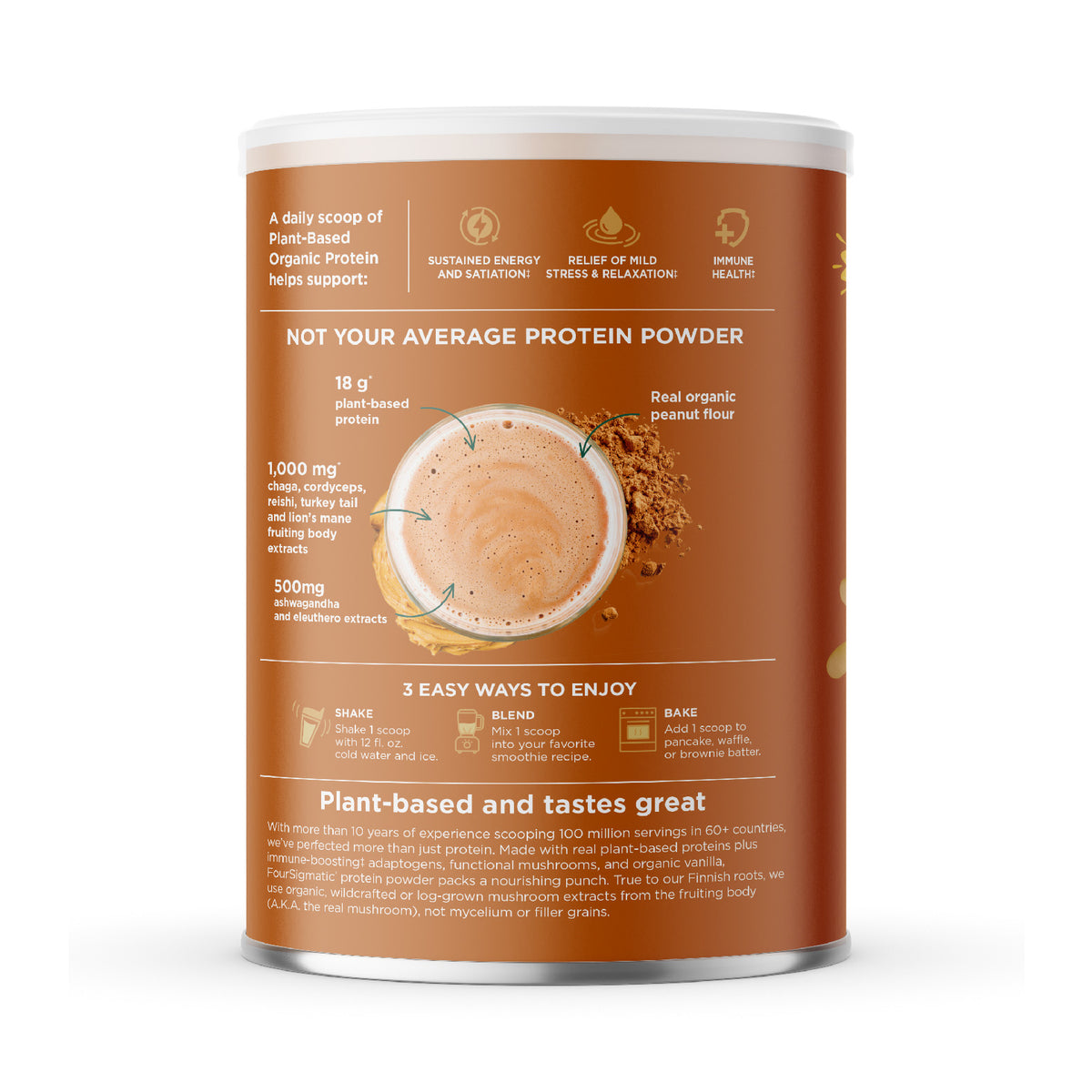 Peanut Butter Organic Plant-based Protein (6 CANS)