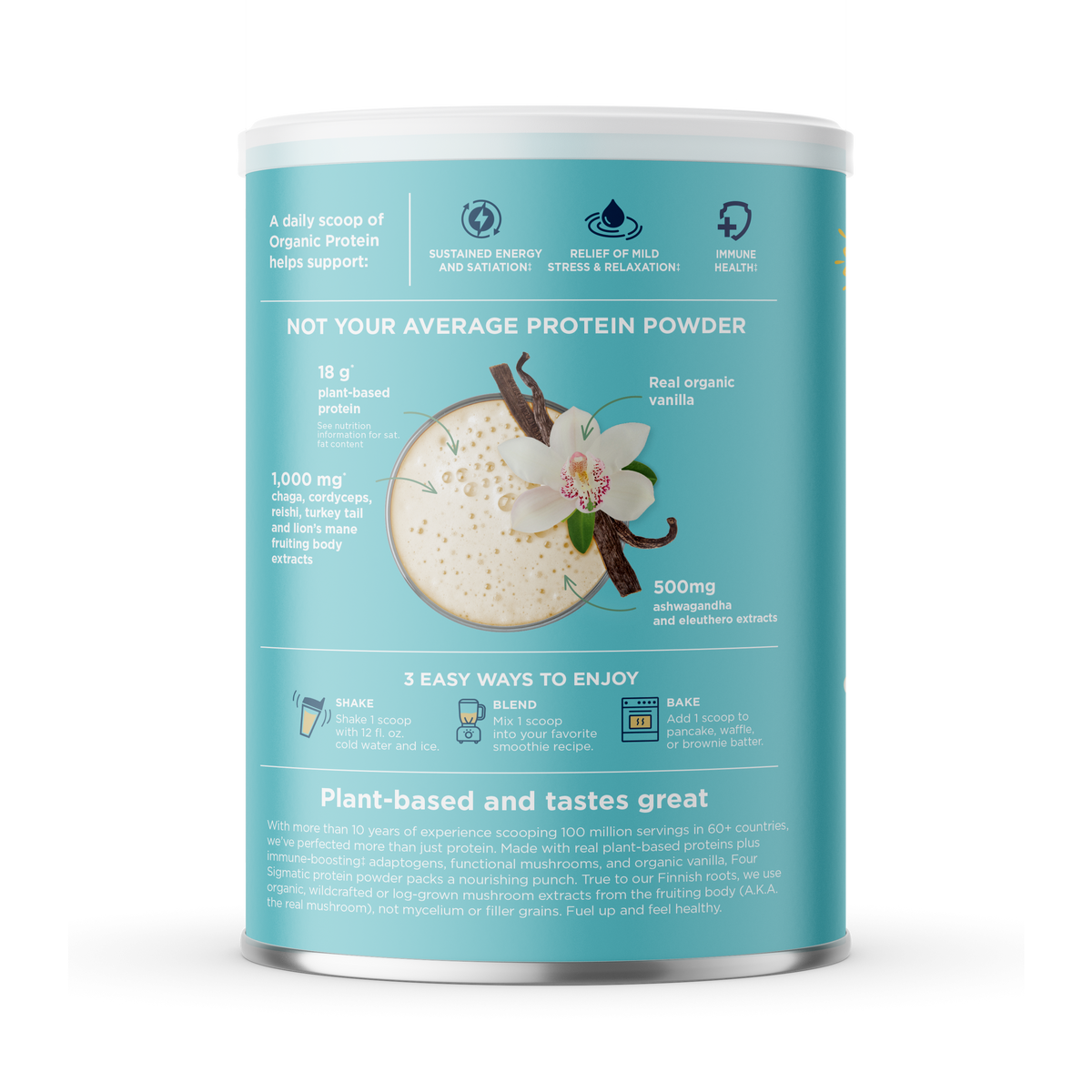Plant-Based Protein with Superfoods Sweet Vanilla Canister
