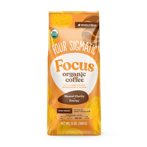 Focus Whole Bean Coffee with Lion’s Mane & Chaga Mushrooms (8-PACK)