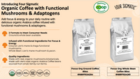 FOCUS Organic Ground Coffee with Lion's Mane & Chaga Mushrooms (80oz BULK BAG)