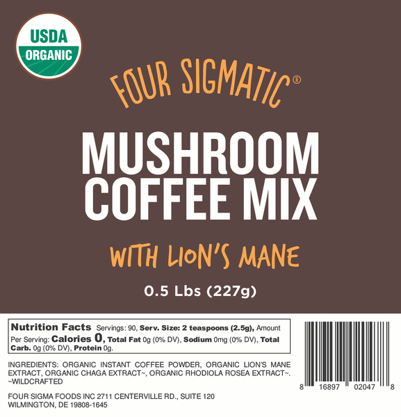 Bulk Mushroom Coffee with Lion's Mane 1/2 lb. Bag (Limit 10 units/order)